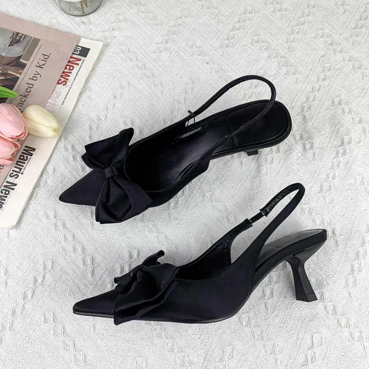 أحذية نسائية فاخرة رسمية ذات رأس مدبب بكعب عالٍ - Luxury women's formal pointed toe high heel shoes