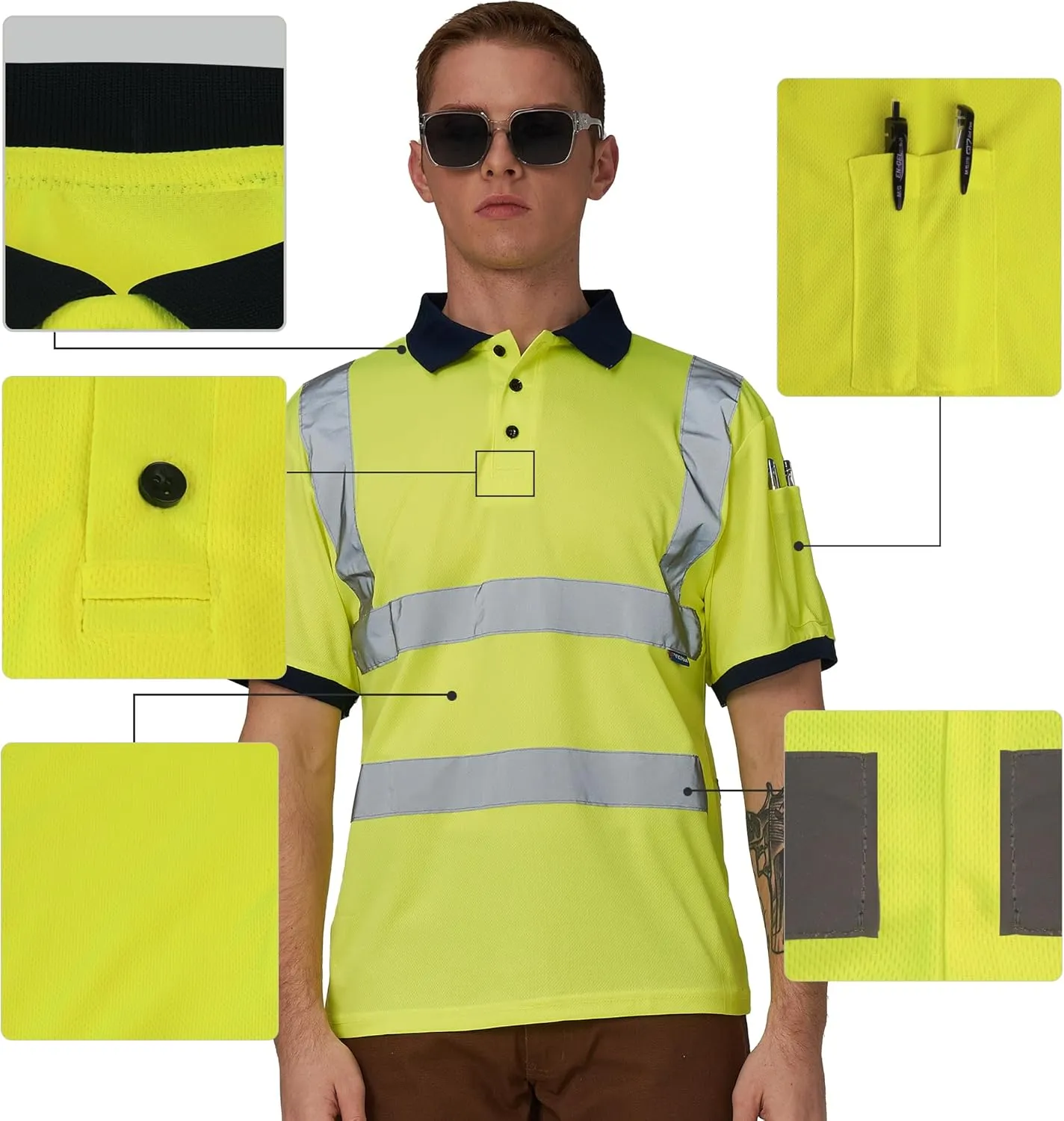 A-SAFETY High Visibility Safety Customize Logo Long Sleev T-Shirt (XS-6XL)