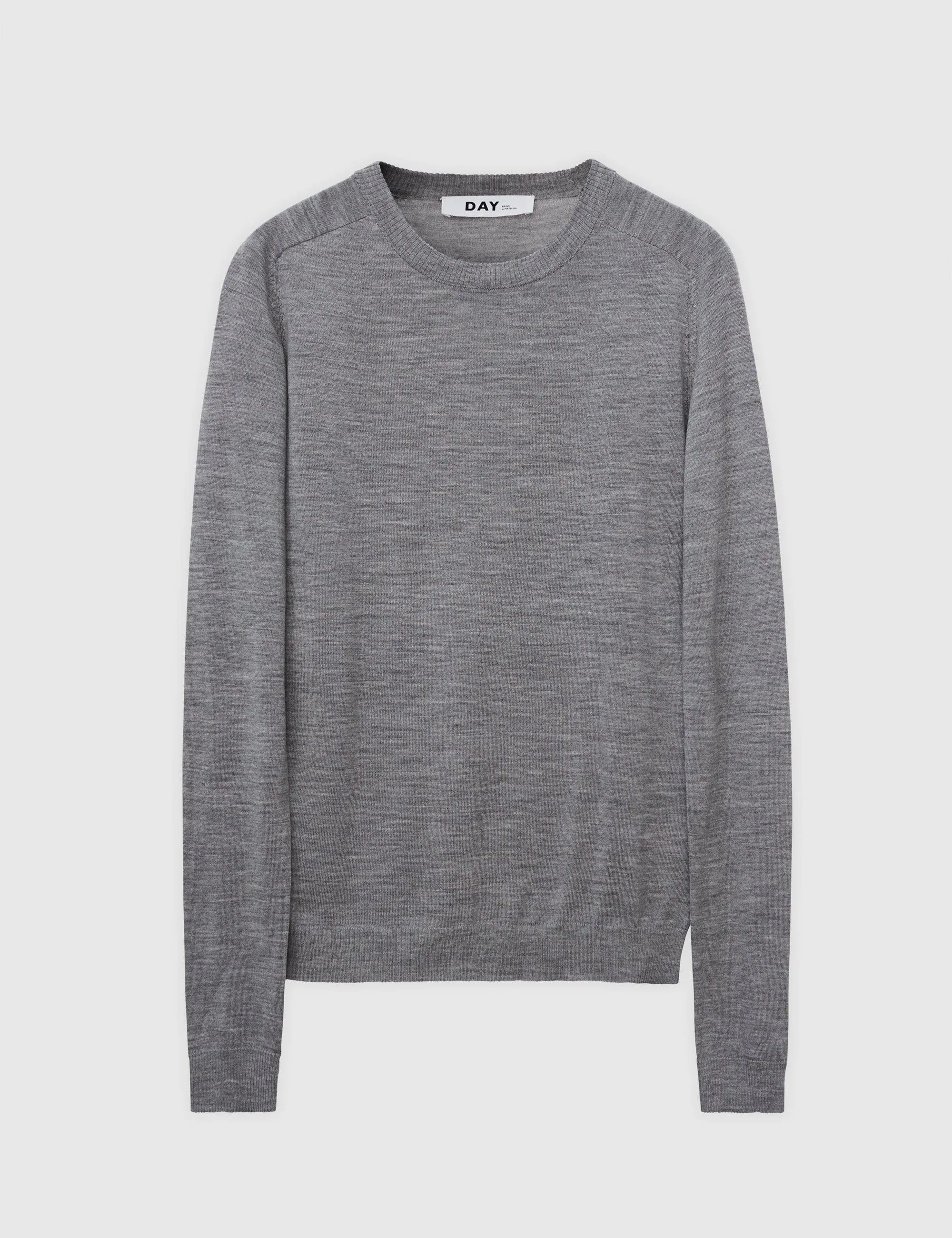 Annabelle Grey Melange Merino Jersey