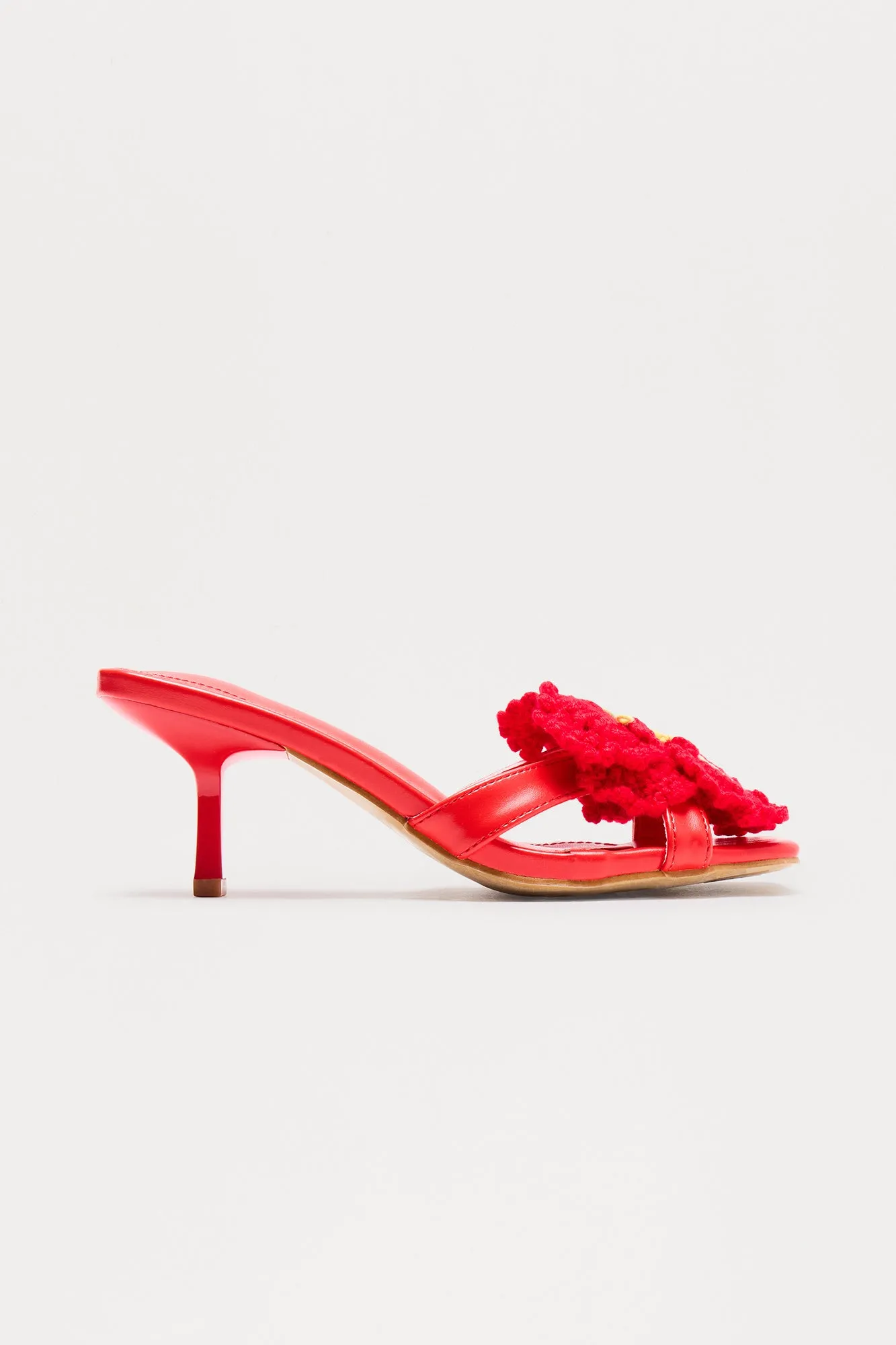 Aquarius Crochet Mules - Red