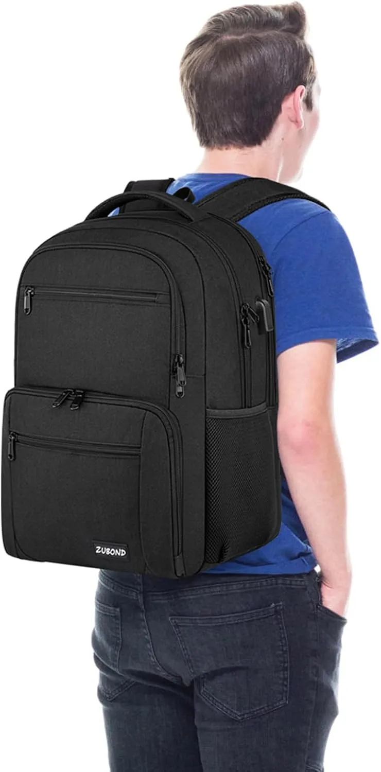 Backpack for Men and Women, Backpack for School Teen Boys, Business Travel Water Resistant Sturdy 17.3 Inch Laptops Back Pack with USB Charging Port, College School Computer Bag Gift