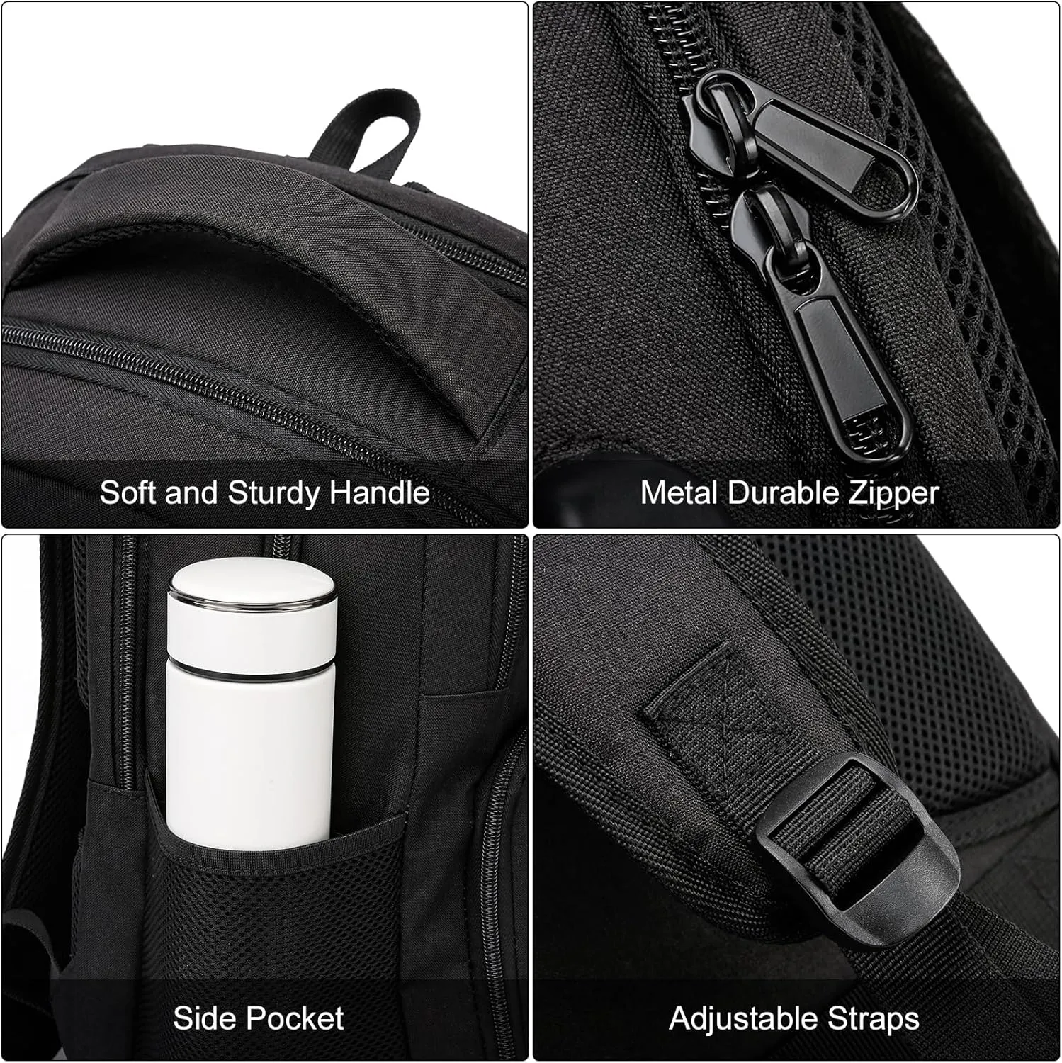 Backpack for Men and Women, Backpack for School Teen Boys, Business Travel Water Resistant Sturdy 17.3 Inch Laptops Back Pack with USB Charging Port, College School Computer Bag Gift