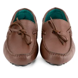 Brown Knot Milled Loafers
