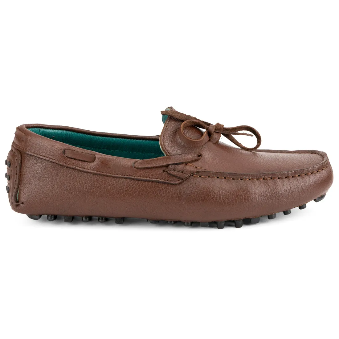 Brown Knot Milled Loafers