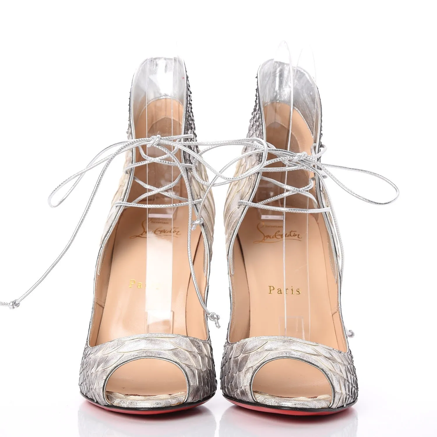 Christian Louboutin Python Megavamp 100 Pumps Heels Size 36.5 ladies