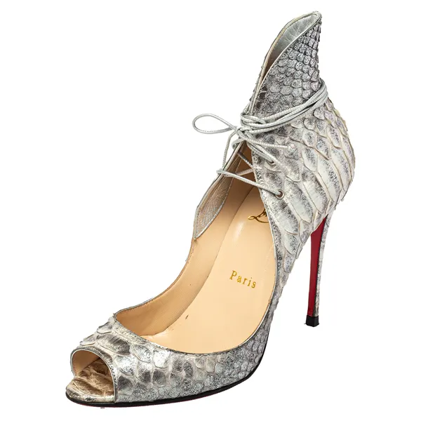 Christian Louboutin Python Megavamp 100 Pumps Heels Size 36.5 ladies