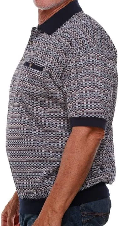 Classics by Palmland Chest Pocket Short Sleeve Banded Bottom Polo Shirt