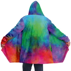 Color Cloud Cloak with Hood and Pockets - Black or White Fleece