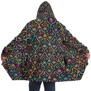 Colorful Glass Windows Cloak -Black or White Fleece