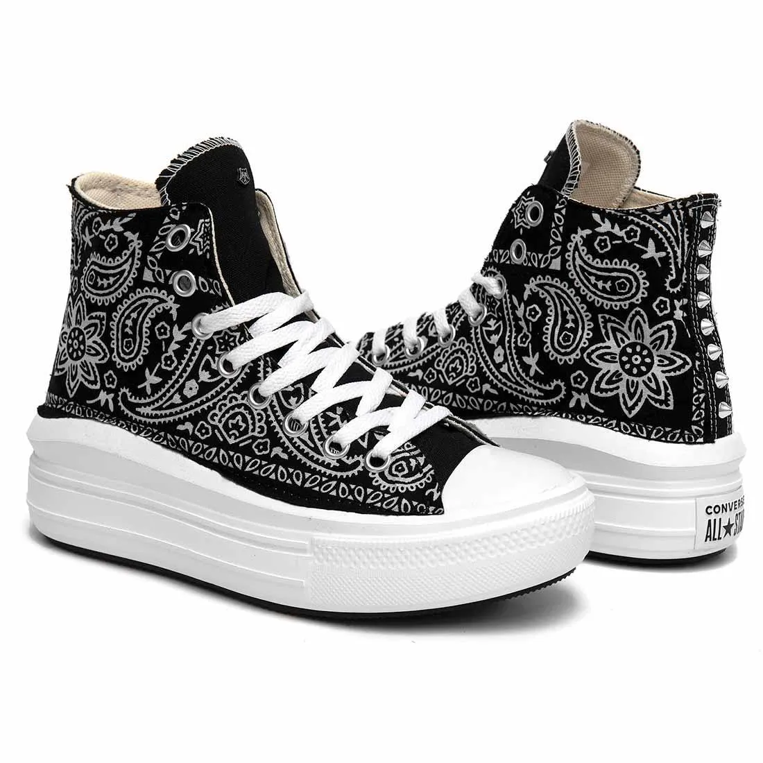 Converse All Star Alte Move Bandana Bianca e Nera