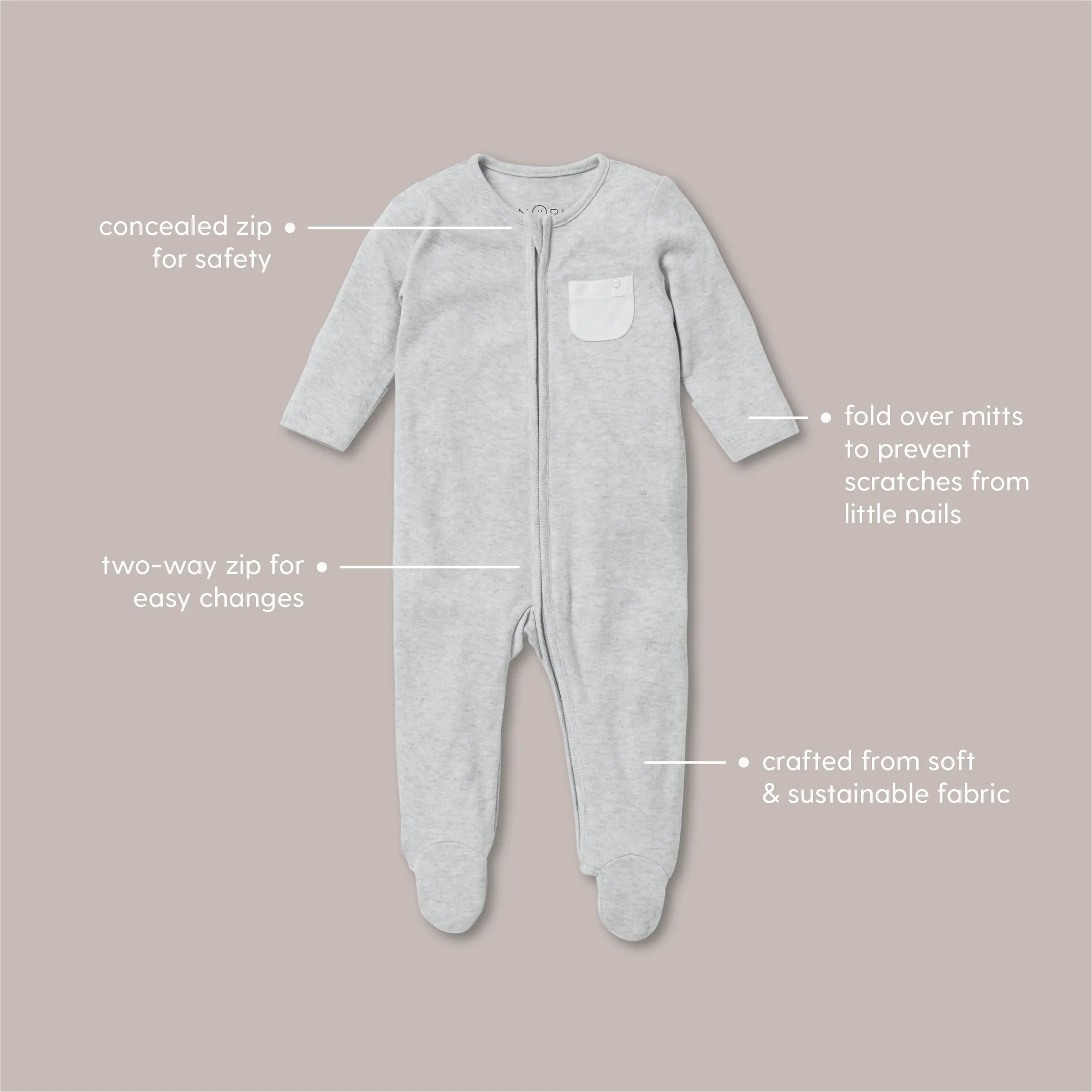 Crocodile Clever Zip Sleepsuit 4 Pack