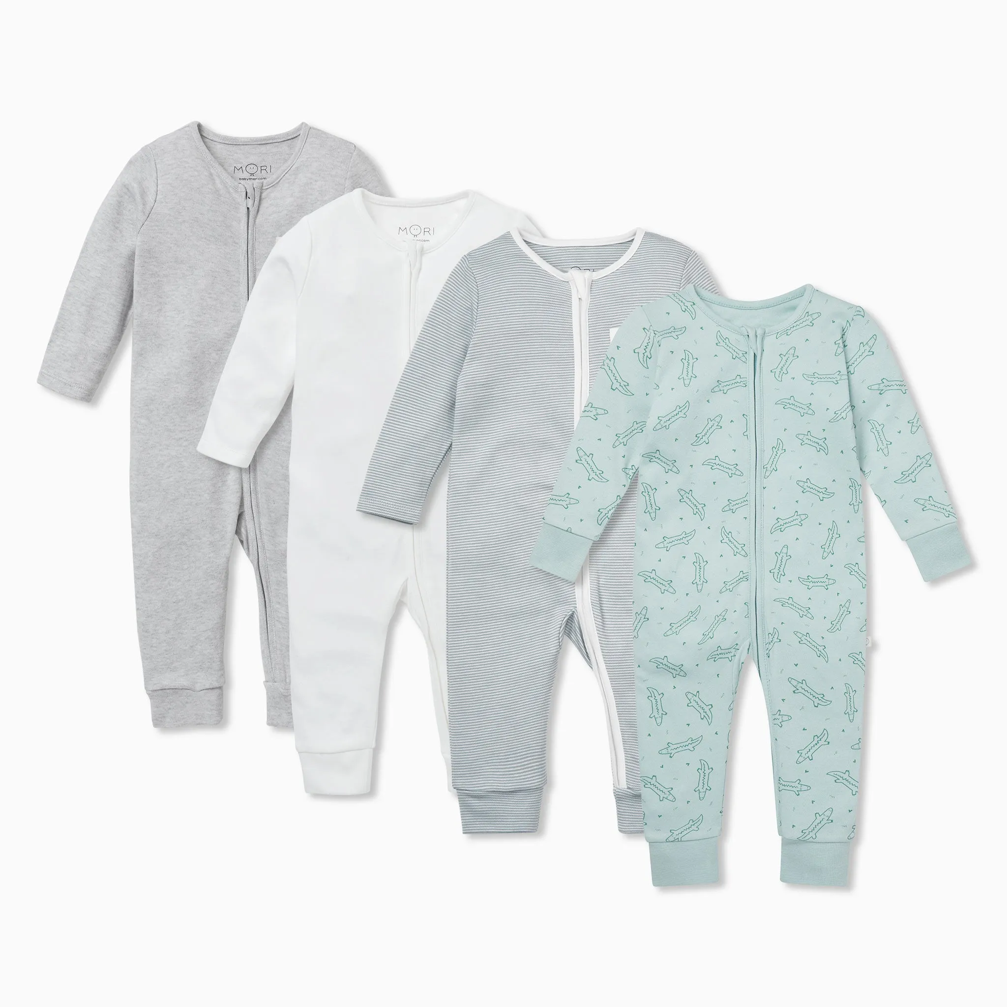 Crocodile Clever Zip Sleepsuit 4 Pack