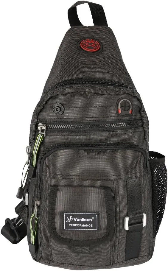 Crossbody Sling Bag Backpack for Men & Women Black