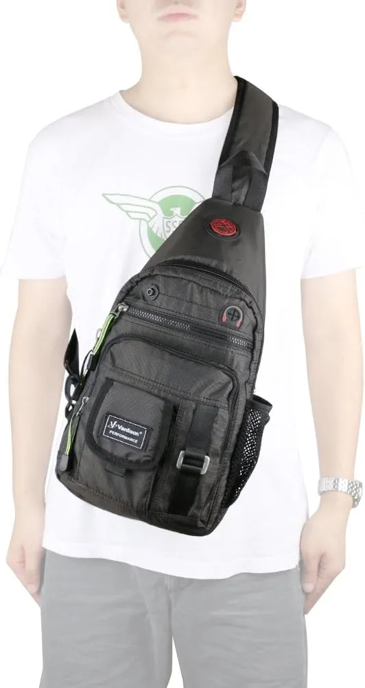 Crossbody Sling Bag Backpack for Men & Women Black