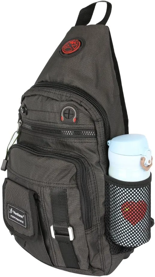 Crossbody Sling Bag Backpack for Men & Women Black