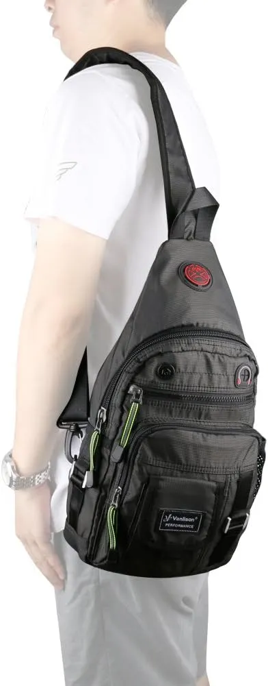 Crossbody Sling Bag Backpack for Men & Women Black