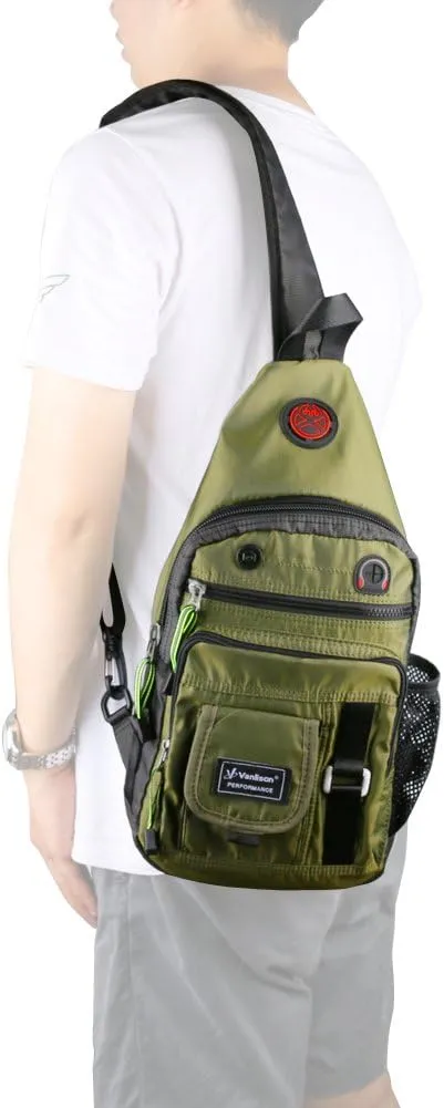 Crossbody Sling Bag Backpack for Men & Women Green