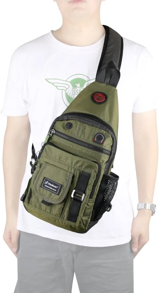 Crossbody Sling Bag Backpack for Men & Women Green