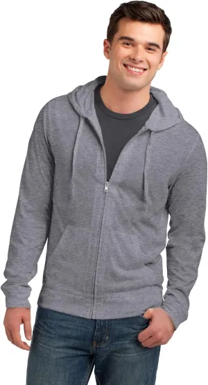 District Men's Young Lightweight Jersey Full Zip Hoodie