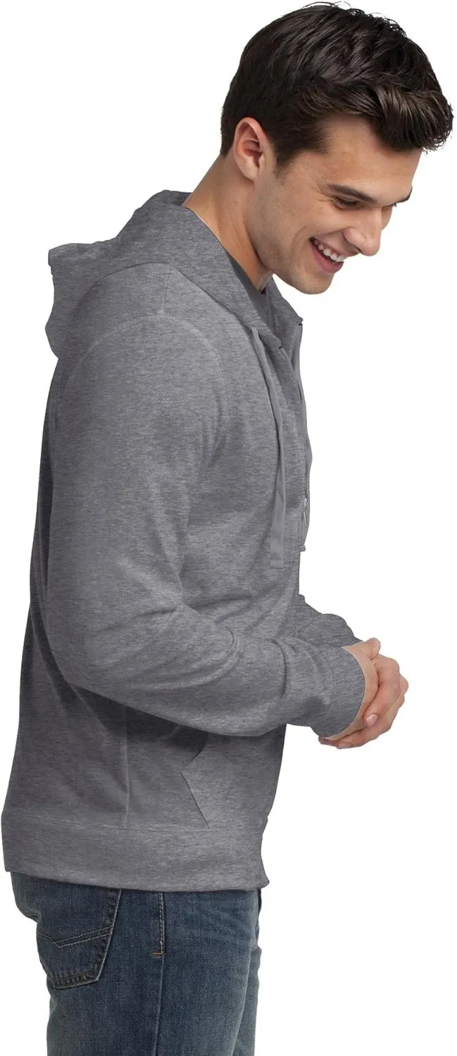 District Men's Young Lightweight Jersey Full Zip Hoodie