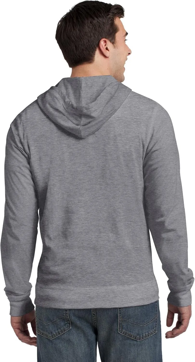 District Men's Young Lightweight Jersey Full Zip Hoodie