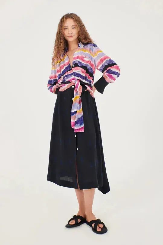 ELLA SILK SHIRT DRESS