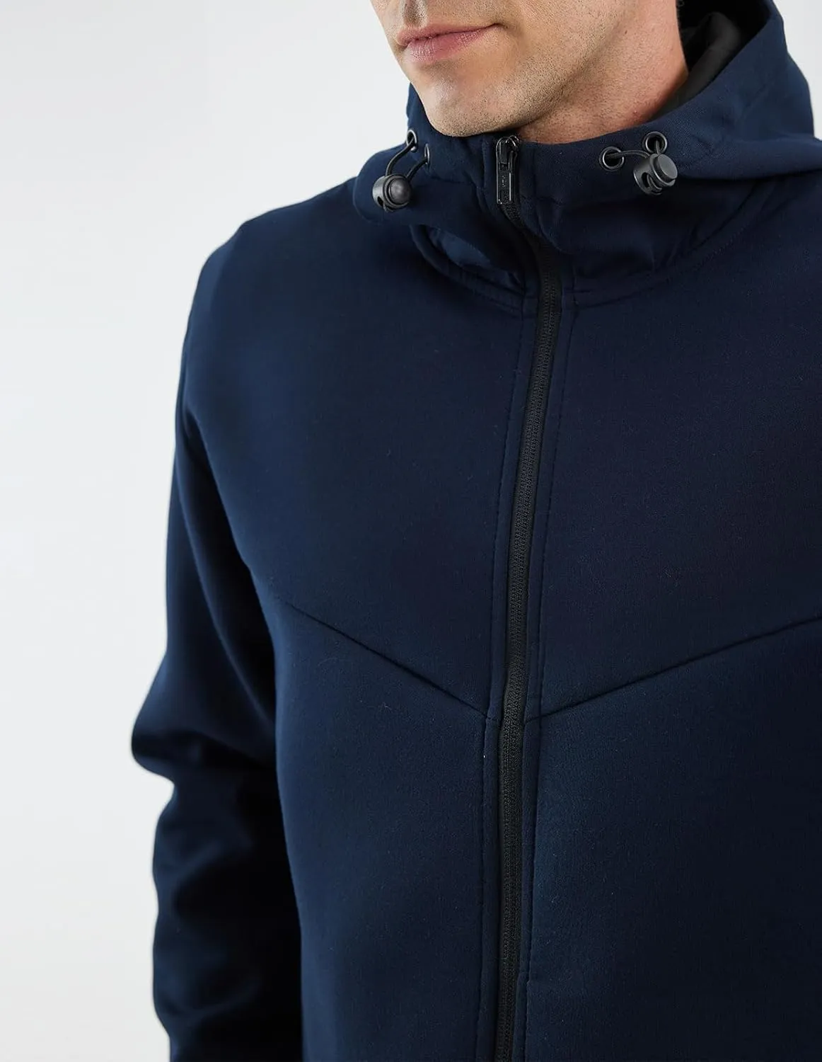 fit space Athleisure Zip Hoodie & Turtleneck Sweatshirt for Men,Scuba Neck Pullover with Zipper Pockets