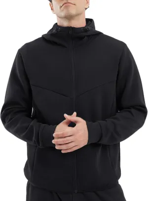 fit space Athleisure Zip Hoodie & Turtleneck Sweatshirt for Men,Scuba Neck Pullover with Zipper Pockets