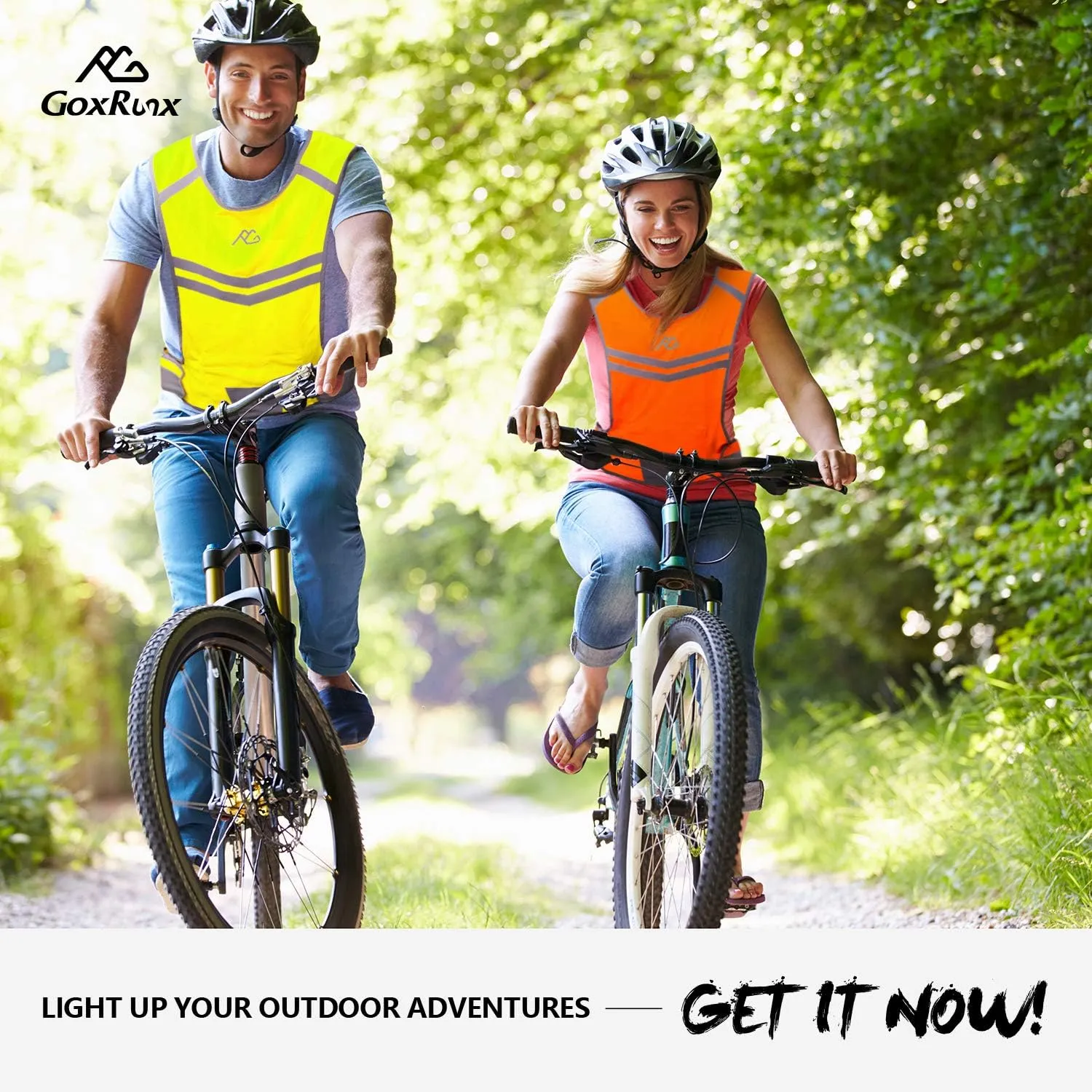 GoxRunx Reflective Running Vest Gear Cycling Motorcycle Reflective Vest,High Visibility Night Running Safety Vest