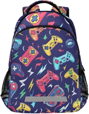 Handle Game School Backpack for Boys Girls Elementary School Bag Daypack,13L