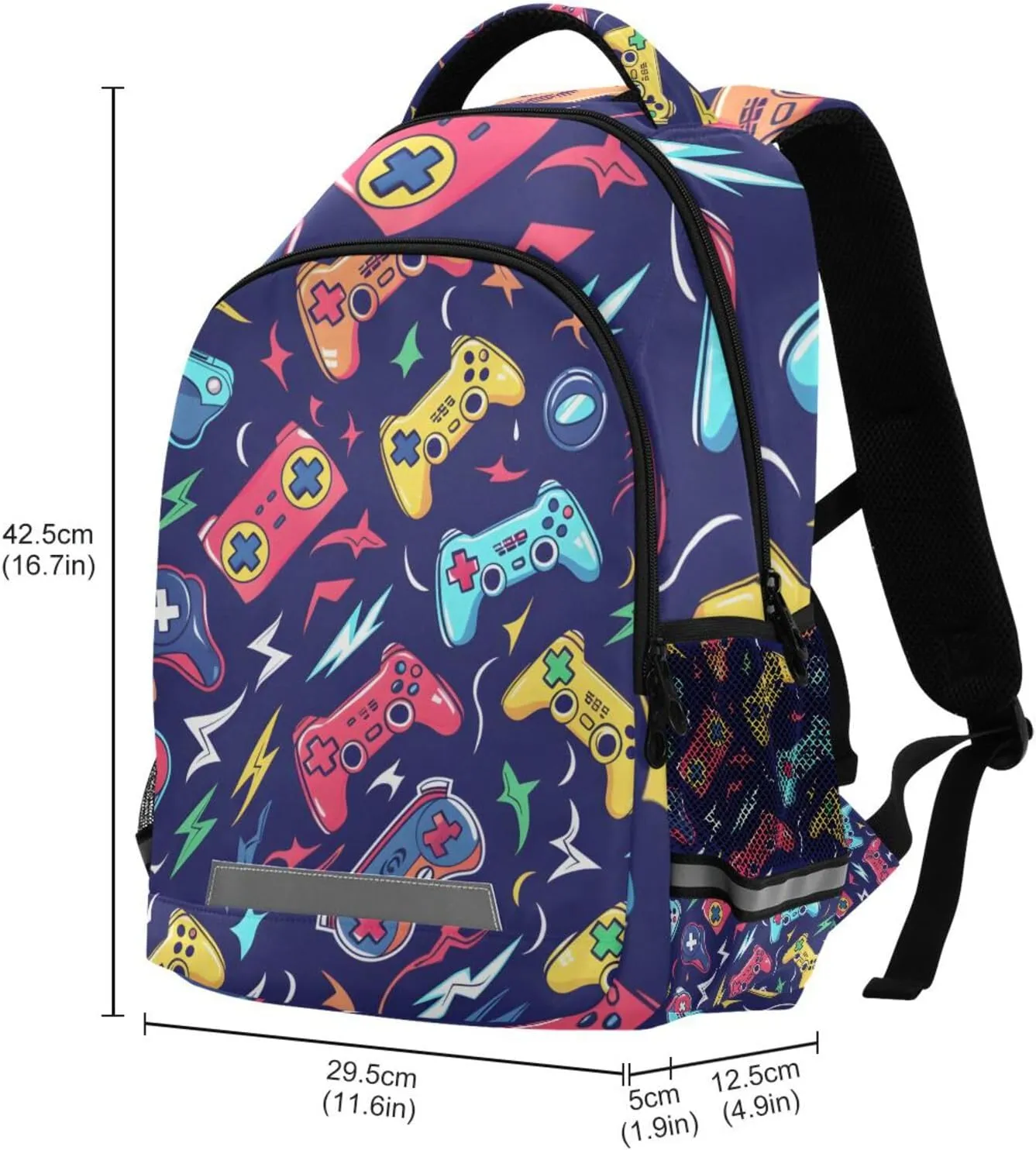 Handle Game School Backpack for Boys Girls Elementary School Bag Daypack,13L