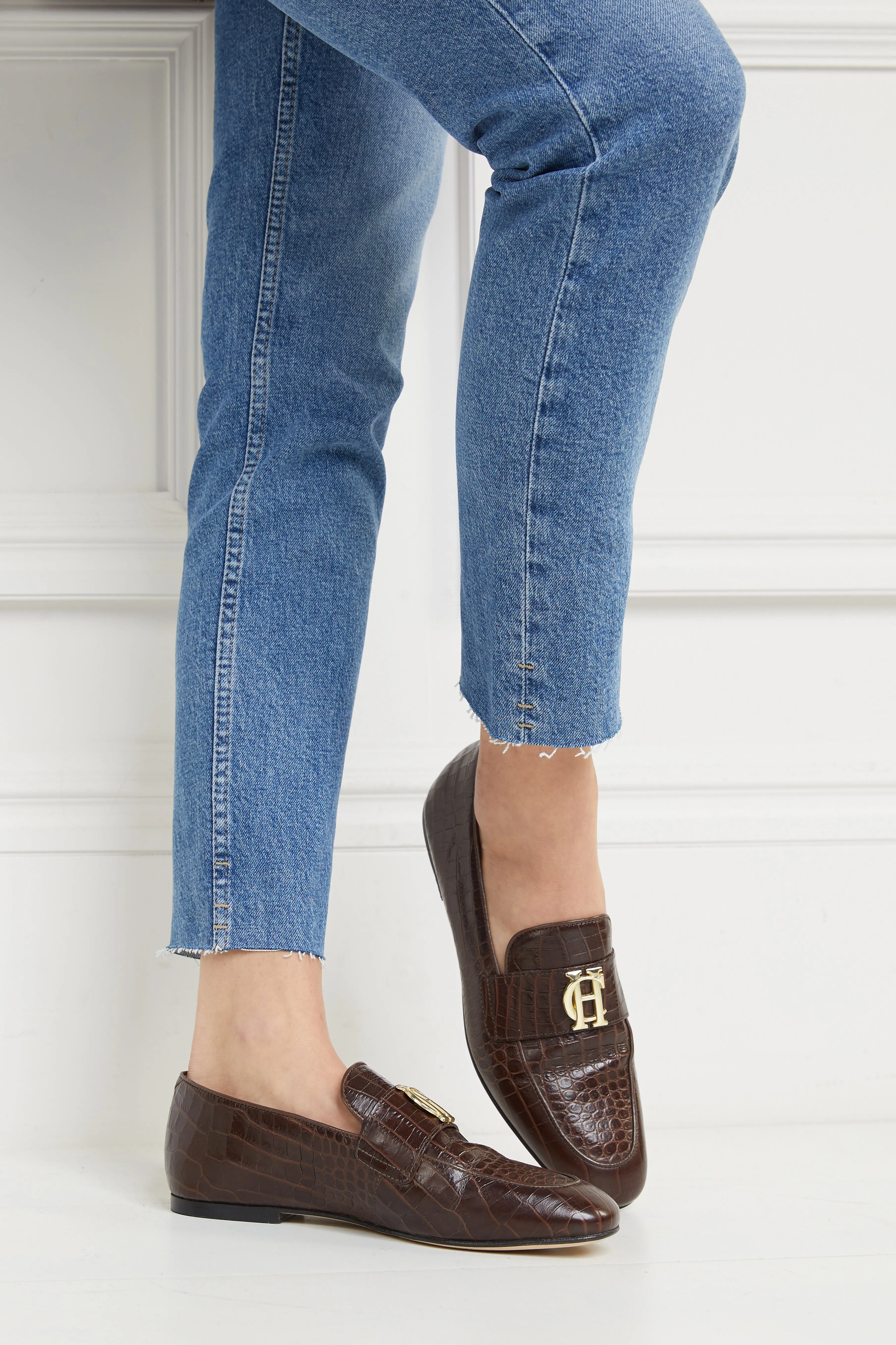 Harvard Loafer (Chocolate Croc)