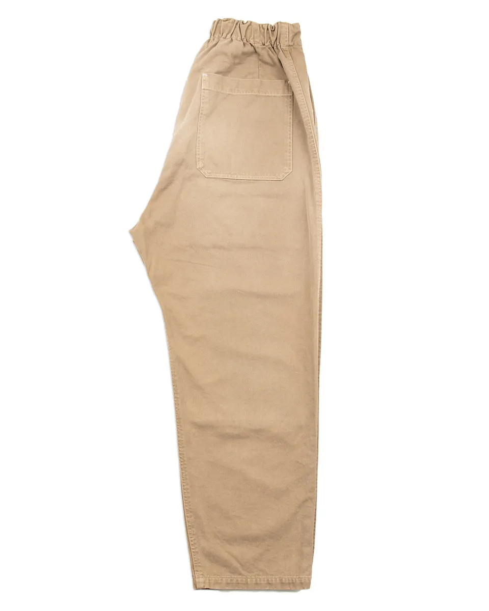 KATSURAGI Cotton W-Knee EASY Pants - Beige