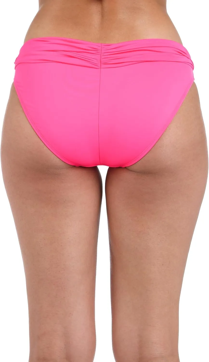La Blanca Women's Island Goddess Banded Hipster Swimsuit Bottom Pineapple