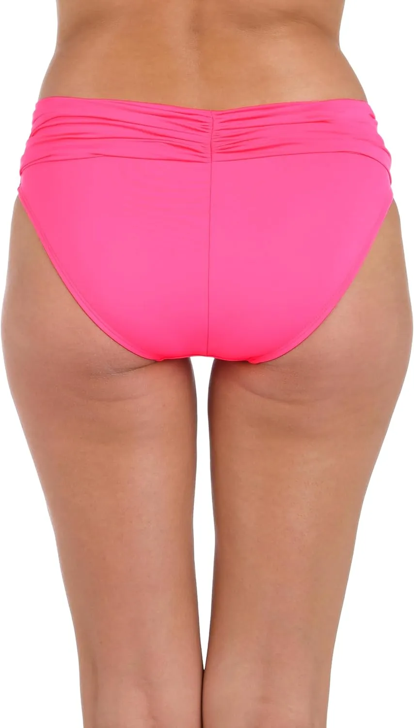 La Blanca Women's Island Goddess Banded Hipster Swimsuit Bottom Pineapple