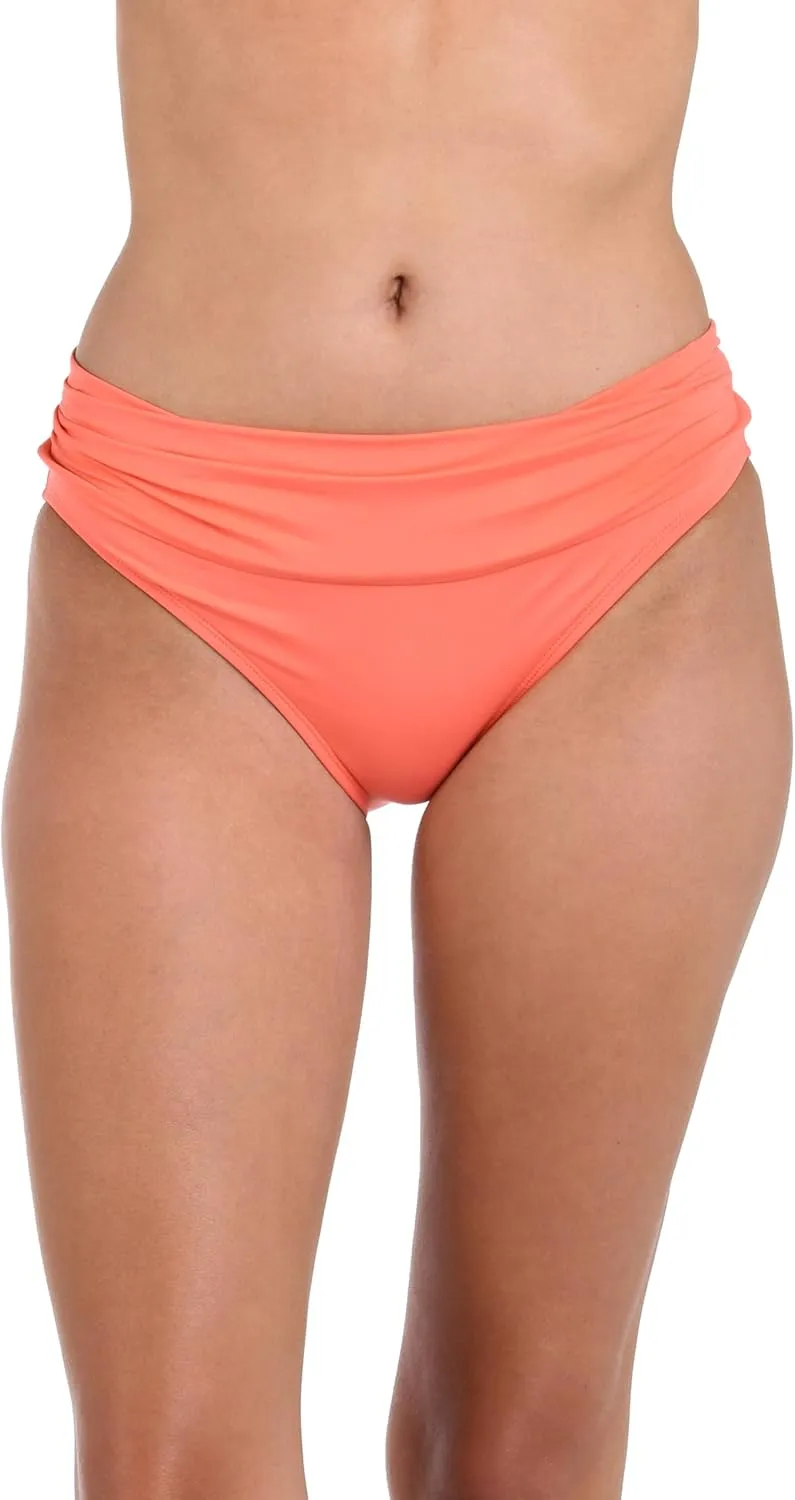 La Blanca Women's Island Goddess Banded Hipster Swimsuit Bottom Pineapple
