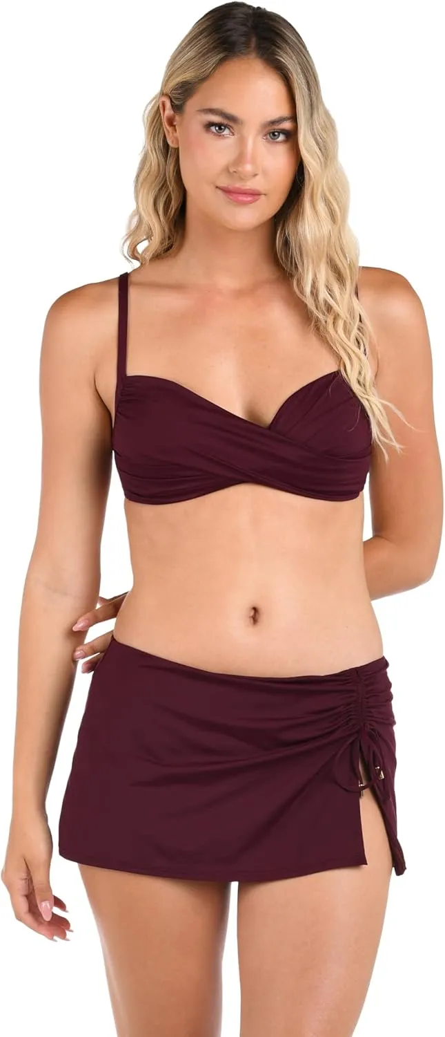 La Blanca Women's Standard Island Goddess Asymmetrical Skirted Swimsuit Bottom
