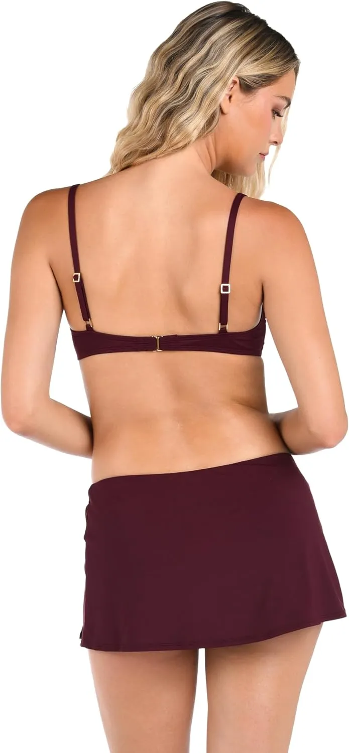La Blanca Women's Standard Island Goddess Asymmetrical Skirted Swimsuit Bottom