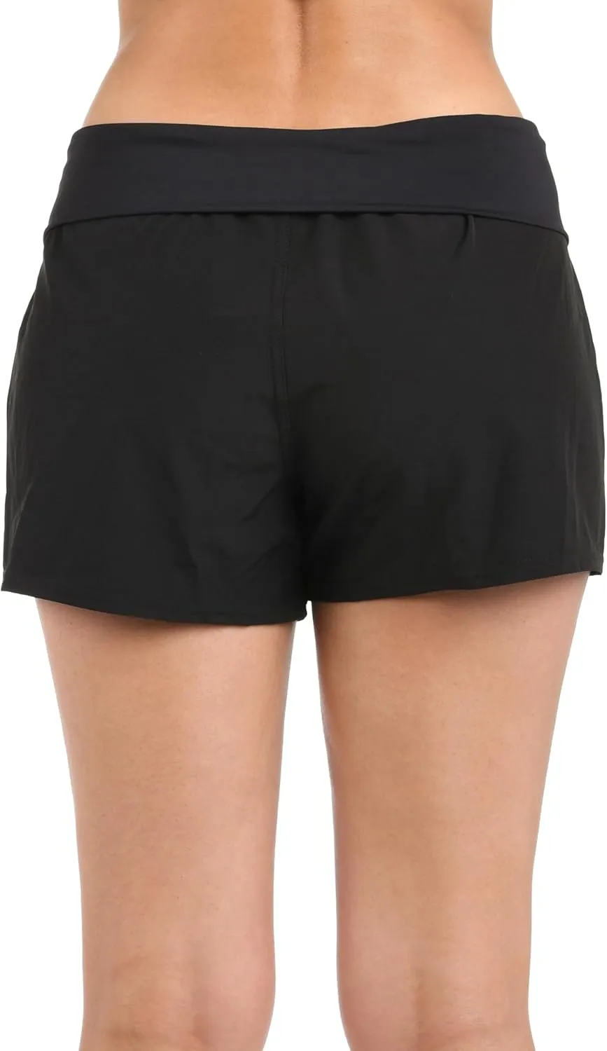 La Blanca Women's Standard Island Goddess Banded Boardshort Swimsuit Bottom