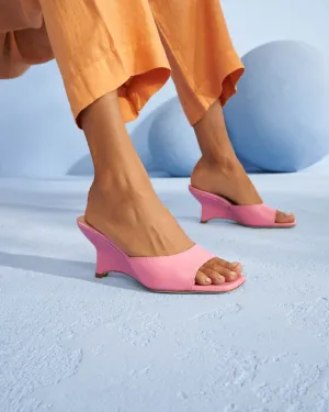 Leather Mule Heels - E15HP - Emili Sindlev x Manebí Blush Pink