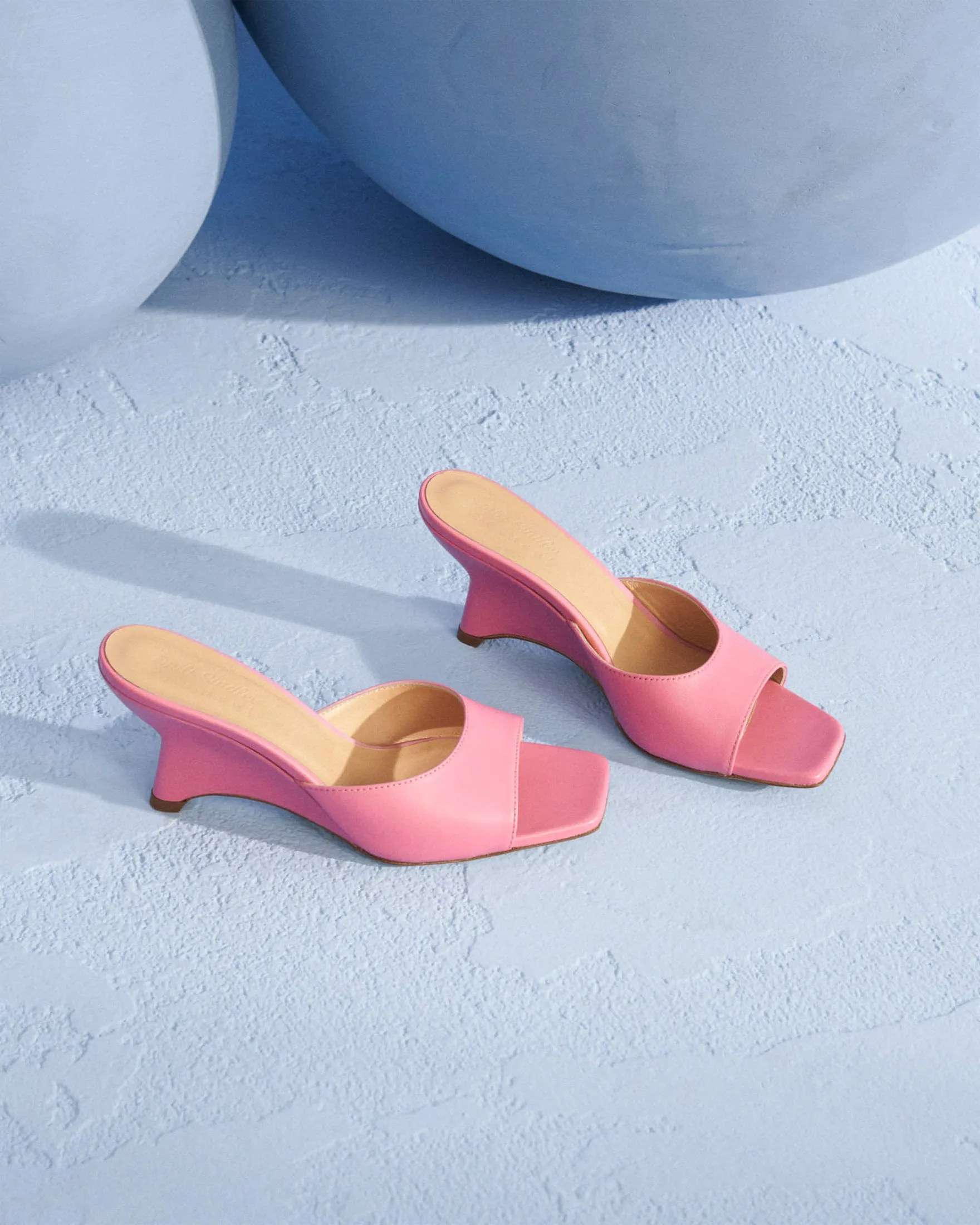 Leather Mule Heels - E15HP - Emili Sindlev x Manebí Blush Pink