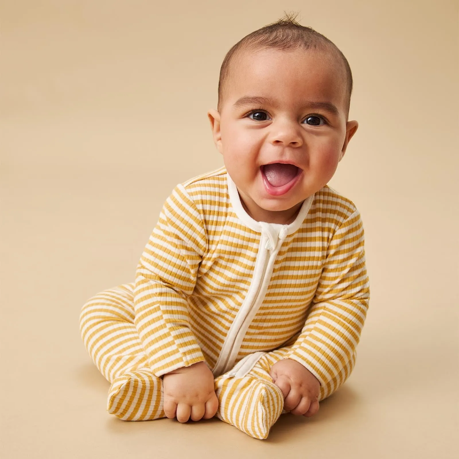 Lion & Striped Ribbed Clever Zip Snug Fit Pajamas 2 Pack
