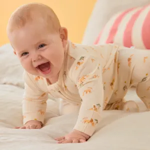 Lion & Yellow Ribbed Clever Zip Snug Fit Pajamas 2 Pack