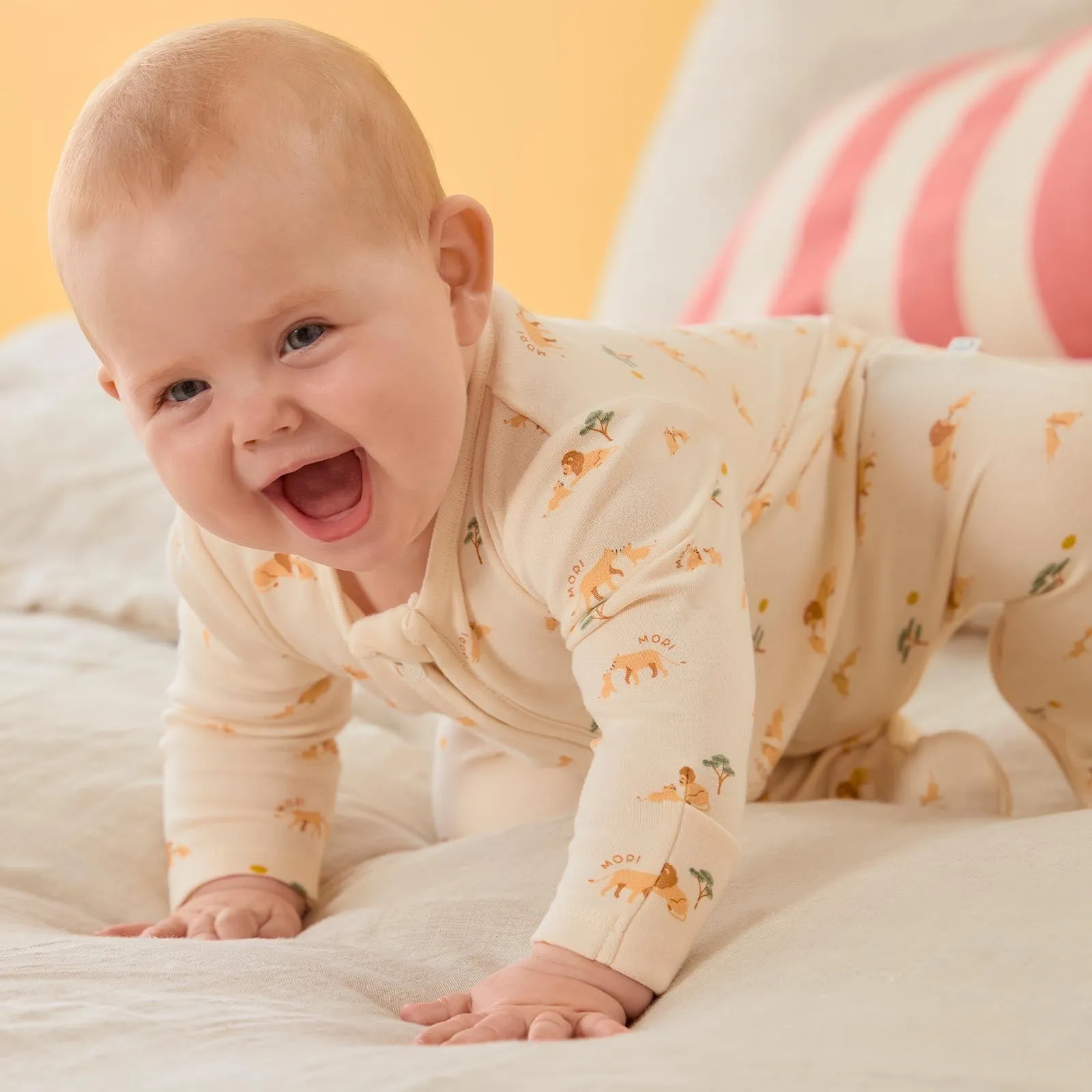 Lion & Yellow Ribbed Clever Zip Snug Fit Pajamas 2 Pack