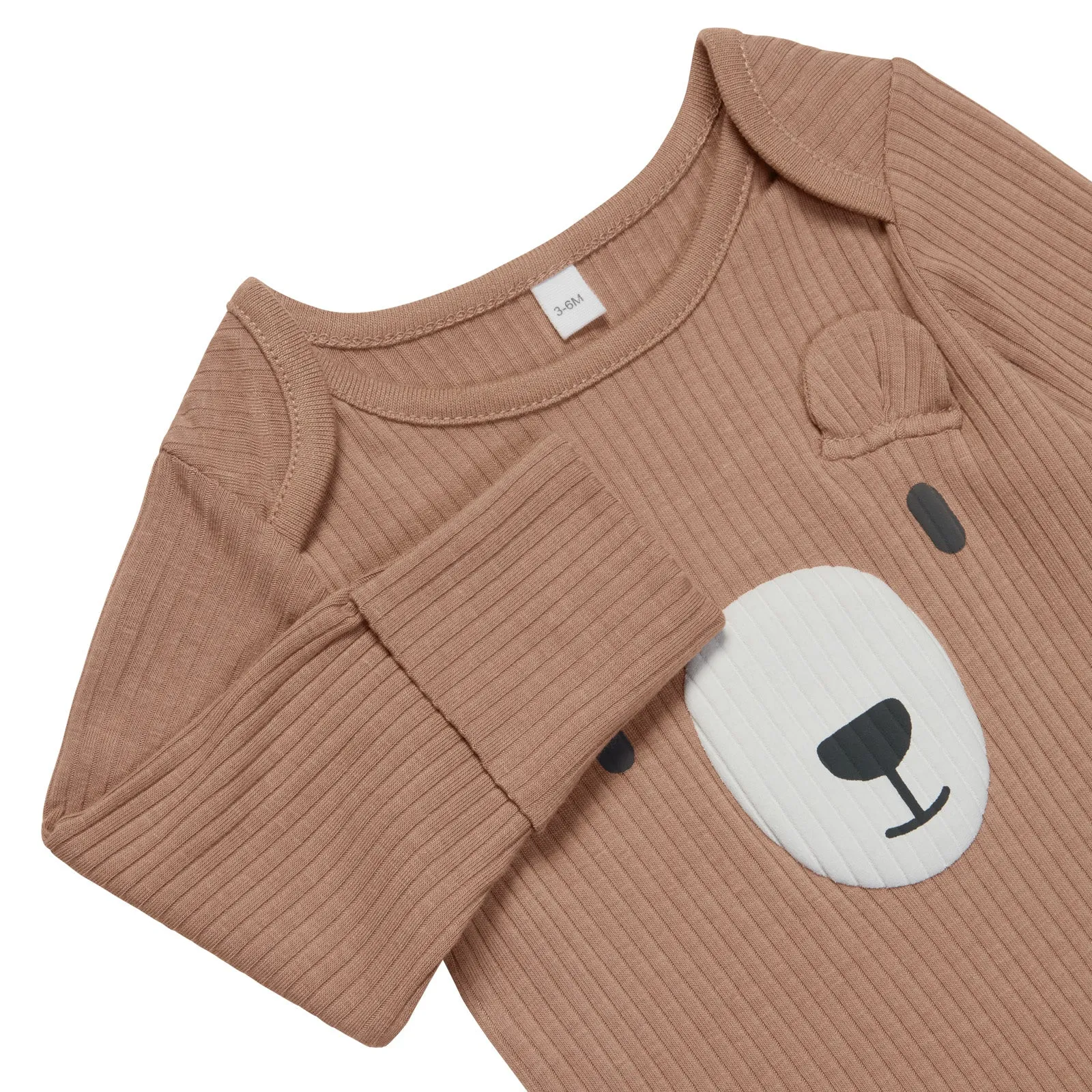 Little Bear Ribbed Long Sleeve Bodysuit