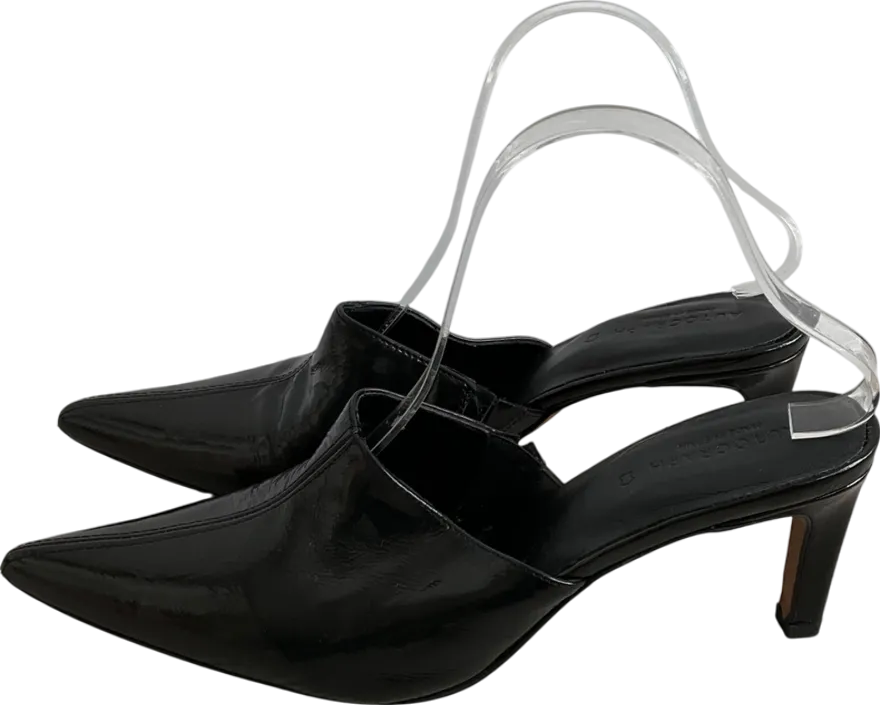 M&S Black Pointed Toe Slip On Heels UK 8 EU 41 