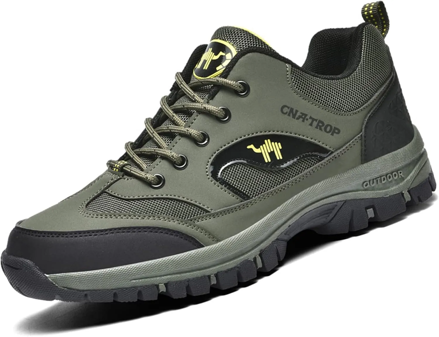 Men's Outdoor Lace-up Hiking Orthopedic Shoes,Low Waterproof Wear-Resistant Outdoor Lightweight Trail Trekking Sneakers