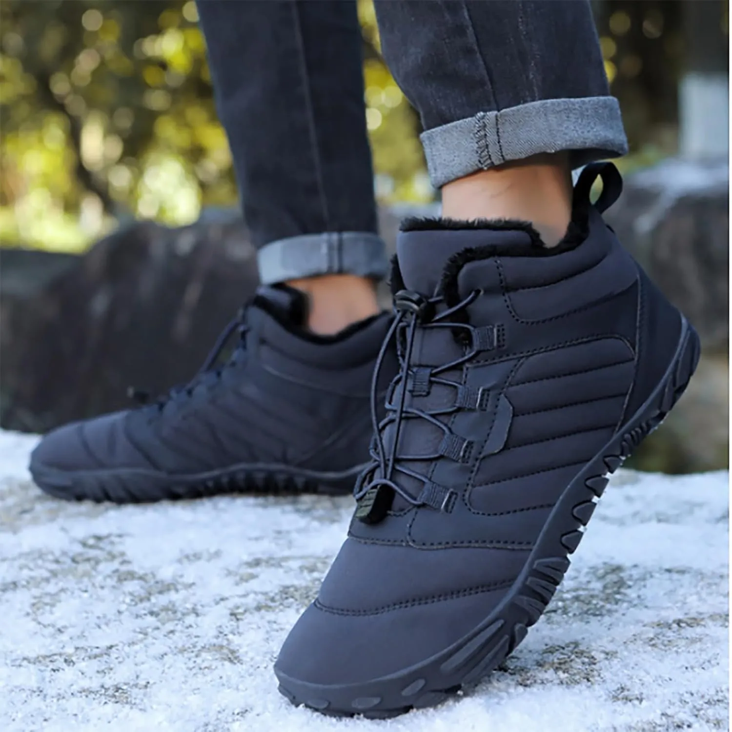 Men's Work Boots Soft Toe Hiking Sneakers Boot with Comfort Womens Workout Shoes Waterproof Wide Outdoor Shoes Slip on Loafers Hike Grounded Footwear