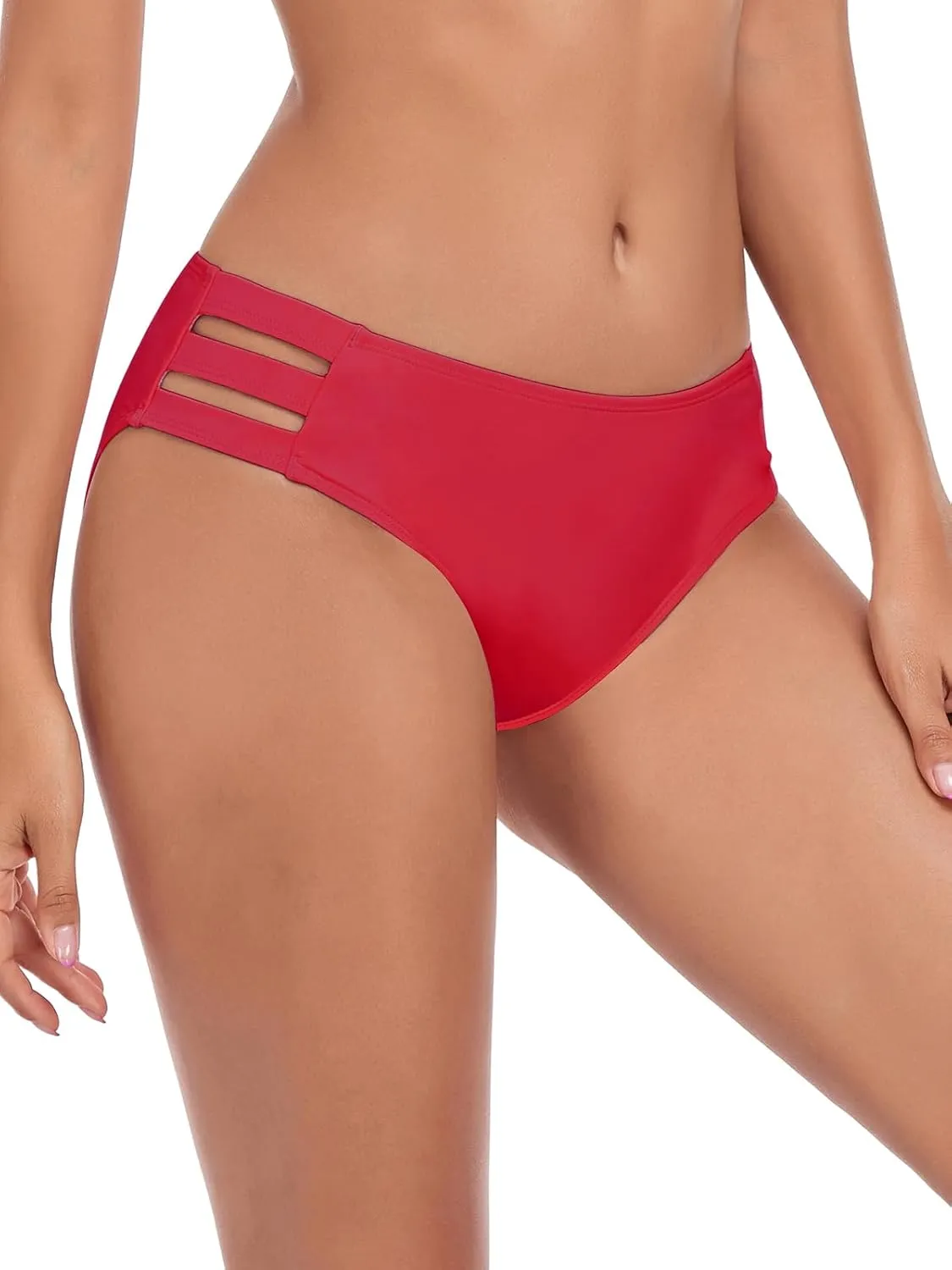 Ocean Blues Women's Strappy Bikini Bottom Full Coverage Swim Briefs