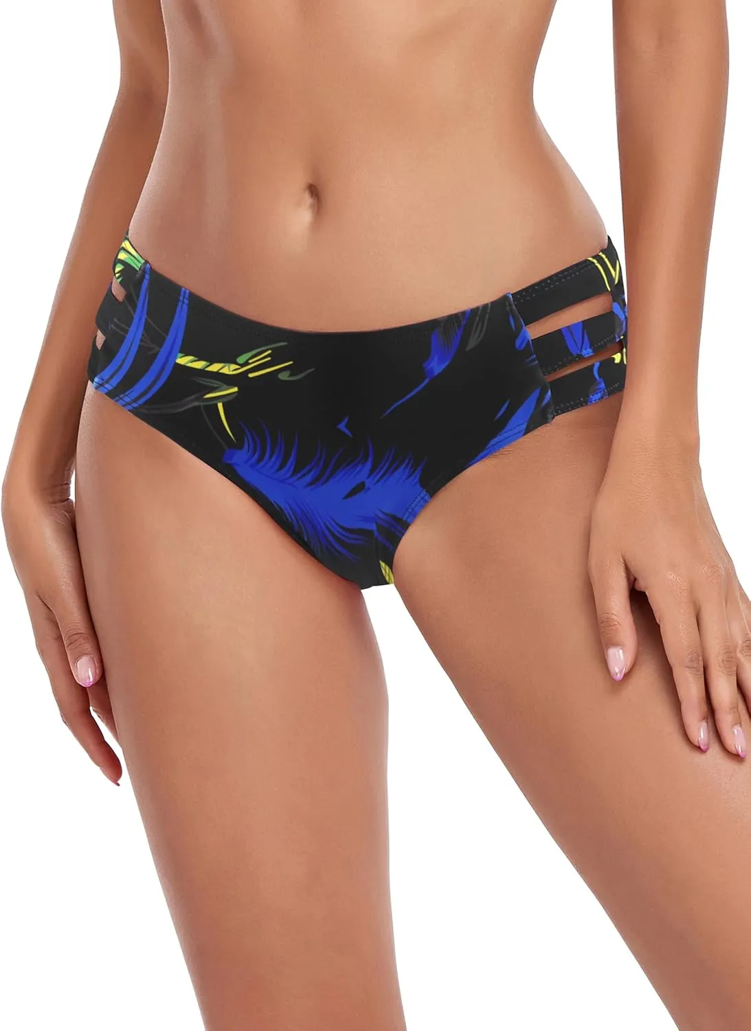 Ocean Blues Women's Strappy Bikini Bottom Full Coverage Swim Briefs